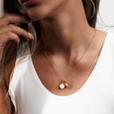 Colorful Life Necklace, Gold Vermeil, Sterling Silver,  Mother of Pearl